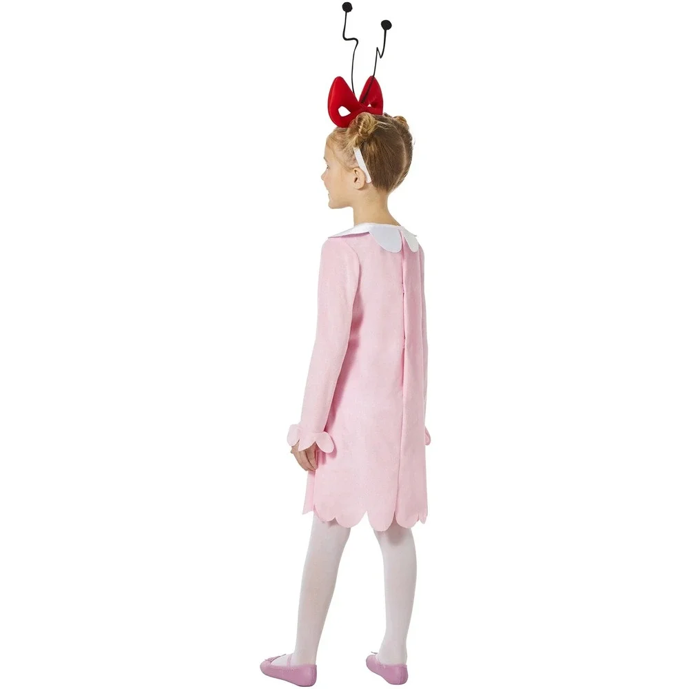 Dr Seuss Cindy Lou Who Costume Toddler Girls 2T Dress Headband Grinch NIB